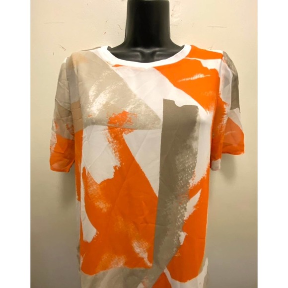 Alfani printed poly top blouse 2 - Picture 3 of 3